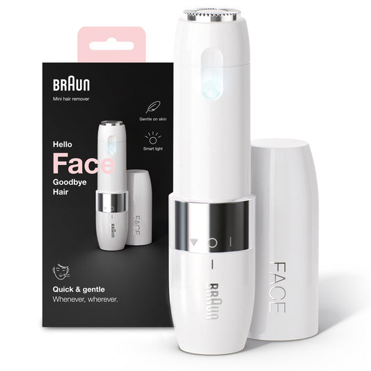 Braun, Face Mini Hair Remover Fs1000 With Smartlight, White