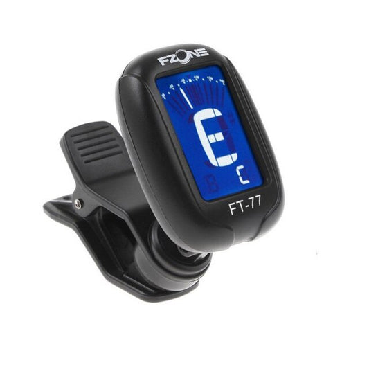 Fzone Digital Tuner For Guitar Violin Ukulele Bass - Black, Ft-77/Bk