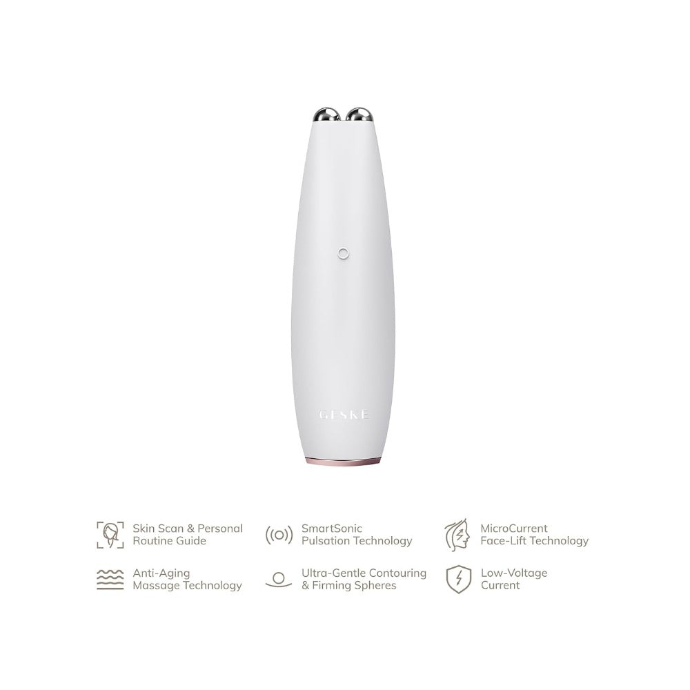Geske, Microcurrent & Microdermabrasion, Microcurrent Face-Lift Pen, 6 In 1 (Silver), GSK-00013SL01