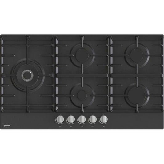Gorenje, Hob 90 Cm 5 Gas Burners Safety Cast Iron Black