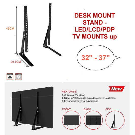 Conqueror, Desk Mount Stand For Led, Lcd, Plasma Tv 26' To 37' - D300