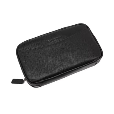Hemingway Travel Leather Cigar Case 5 Cigar Storage Accessory Pockets Internal Hard-Shell Protection Black, HEMTravelCASEBLK, HEMTravelCASEBLK