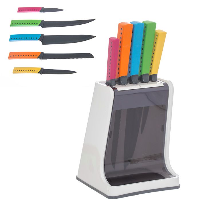 Herevin, 5Pc Knife Set With Base