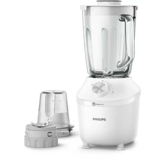 Philips, Blender Stand, 450W, 1.9L, Mill (1), Durability : Motor Thermo Protection Sensor, Stainless Steel Blades, 1+Pulse, Crushes Ice Cubes, Plastic, White