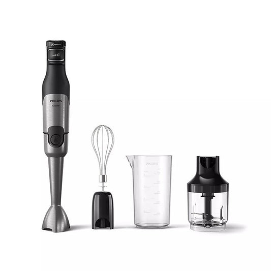 Philips, Blender Hand, Promix, 1200W, Speedtouch (Pulse + Variable), Led Speed Indicator, Anti-Splash Blade Guard, Whisk, Chopper (0.5L), Beaker (0.5L)