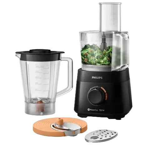 Philips, Food Processor, 750W, Shredding (Coarse), Slicing (Coarse), 2 + Pulse