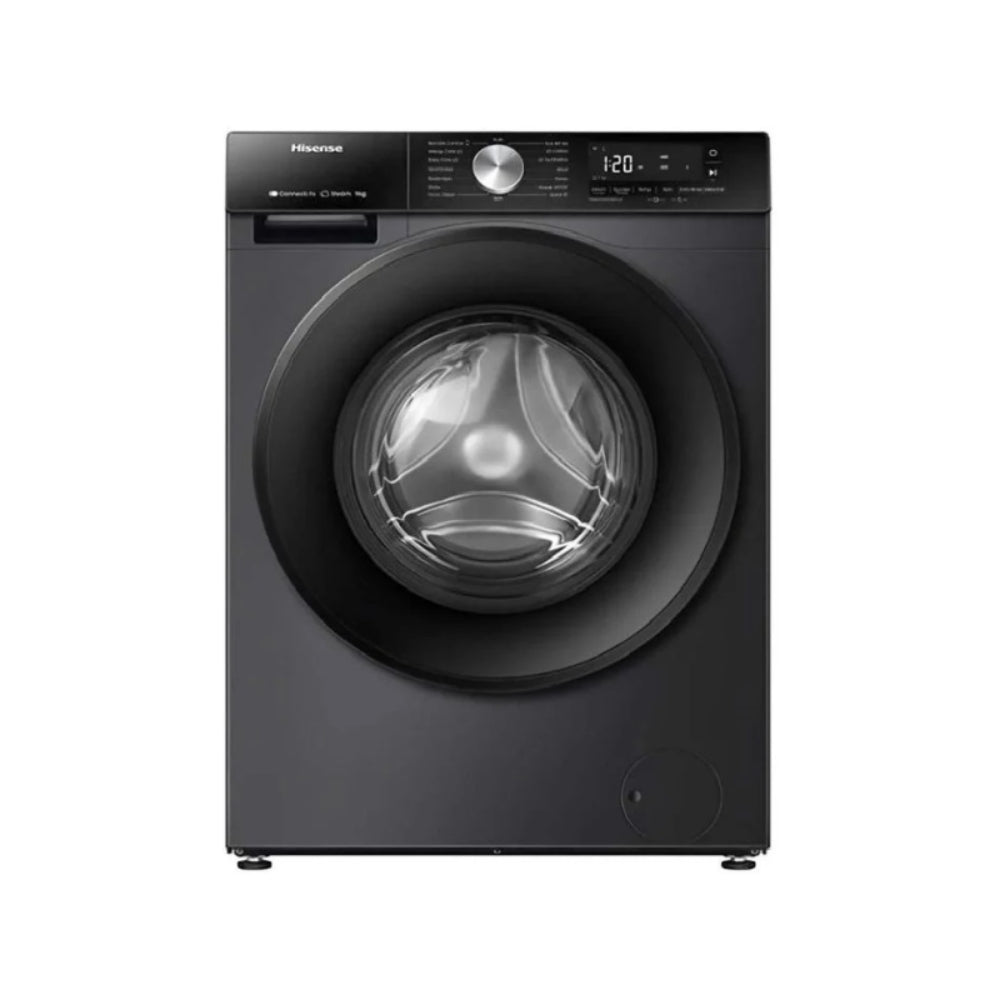 Hisense Front Load Washer Dryer 9Kg, 6Kg, 1400Rpm, Inverter Motor, Jet Eash, Steam, Titanium HxWxD: 84.5x59.5x58cm, HSN-WD3S9043BT