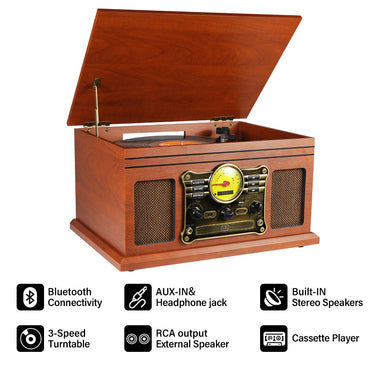 Prixton Turntable Retro Player 8 In 1 - Hta897