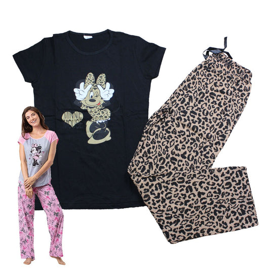 Max Lara, Women's Cotton Printed Night Suit - Tiger Minnie Mousse - Black, Available in Different Sizes