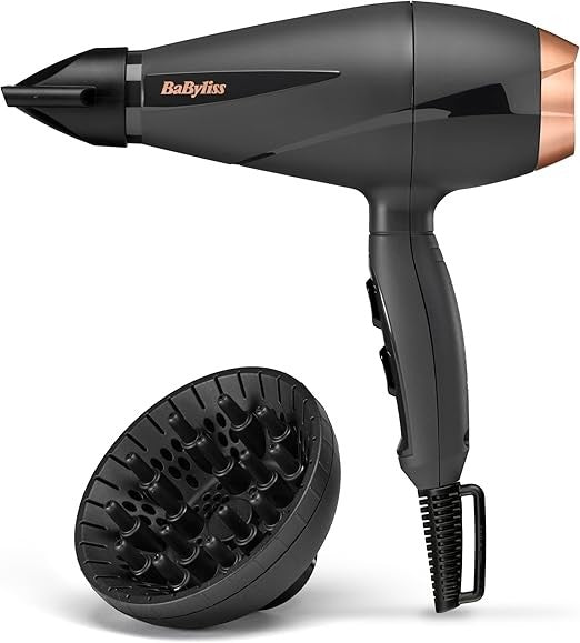 Babyliss, Smooth Pro 2100W, hair dryer with diffuser and concentrator, professional AC motor