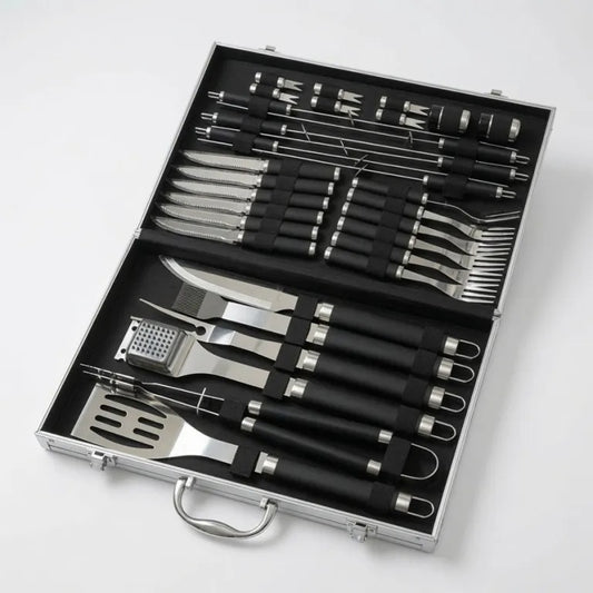 Mobex, 33Pcs Bqq Set Stainless Steel And Black