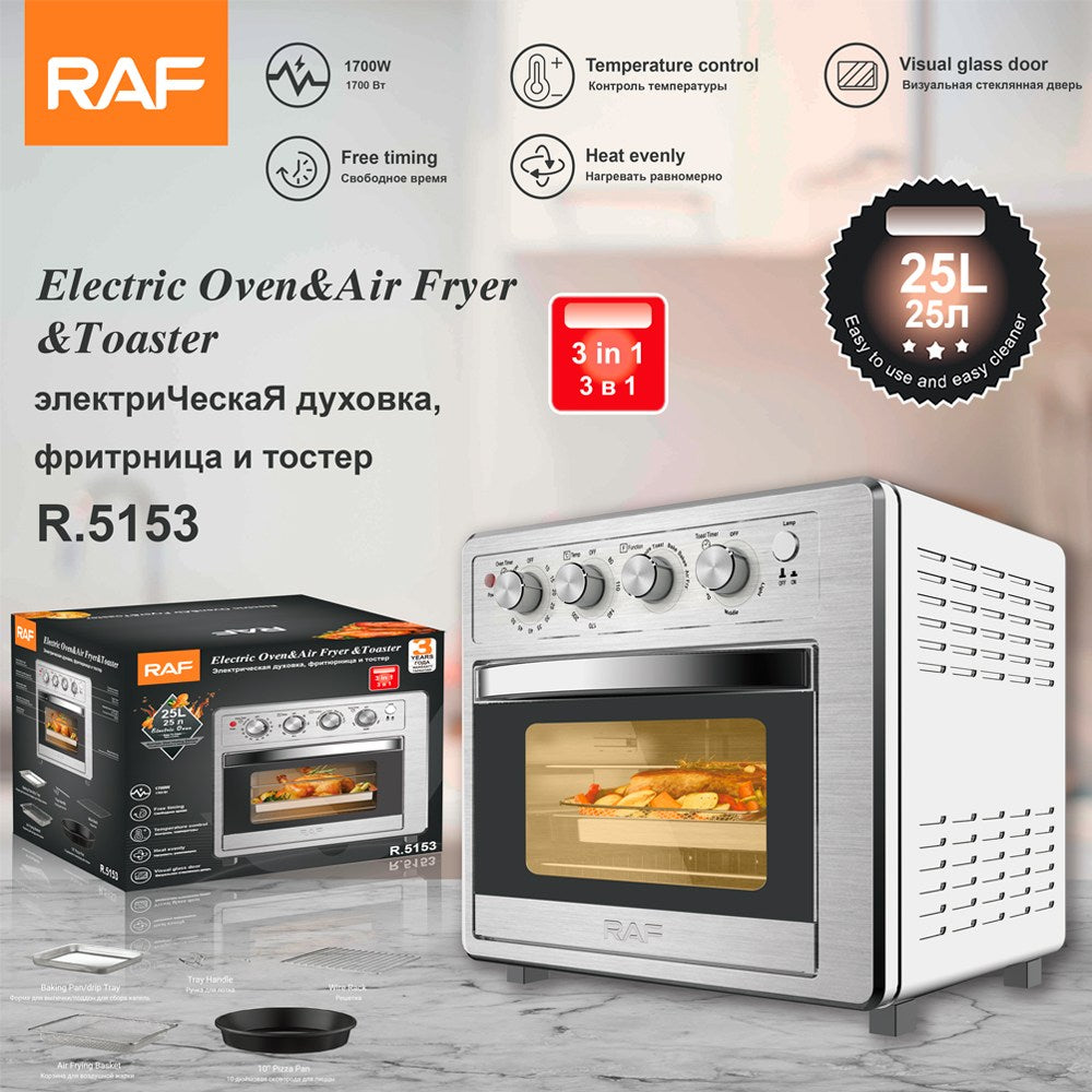 RAF, Electric Oven, Airfryer & Toaster, Temperature Control, 25L, 1700W, R.5153