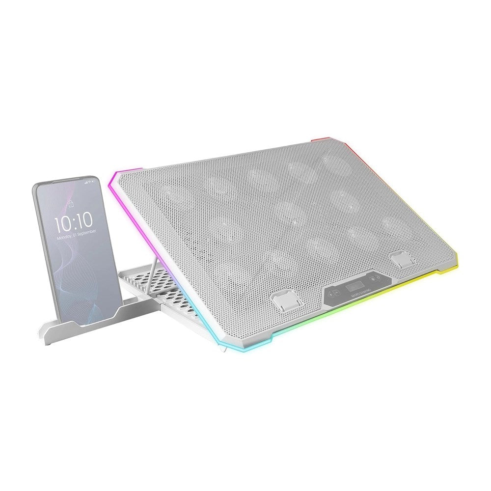 Mars, Gaming Mnbc13, Argb Notebook Cooler & Stand, 13X Fans, Lcd Control Screen, Phone Holder, Up To 17', Available in Different Colors