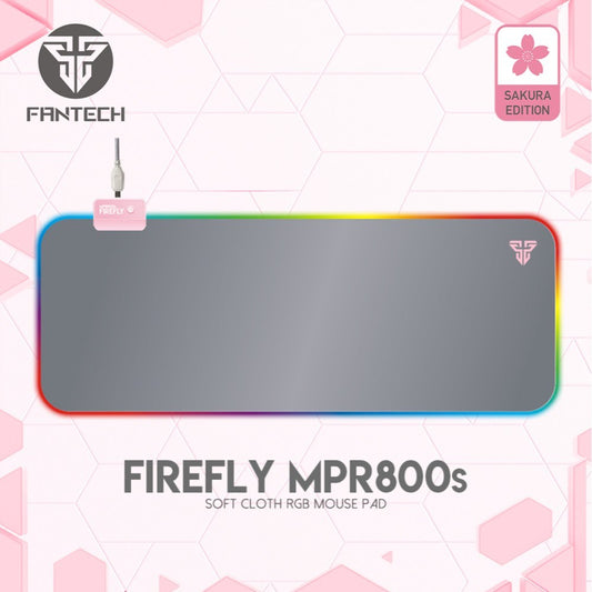 Fantech, Mpr800S Firefly Large Rgb Gaming Mouse Pad (Pink Sakura Edition)