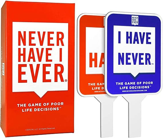 Never Have I Ever Party Card Game Bundle, Classic Edition, and 10 Paddles