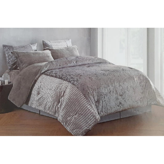 Valentini, Comforter 4 Pcs Set, Single Size, Color Grey, Nsb-Cmf-Vln-S-Y7