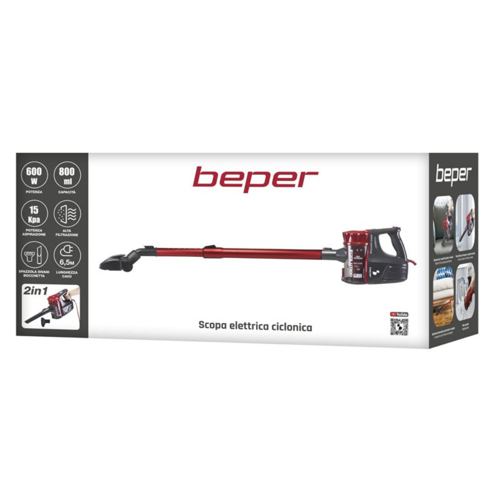 Beper, 2-In-1 Stick Vacuum Cleaner 600W, Dust Extractor, P202ASP001