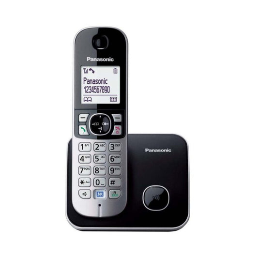 Panasonic Cordless Phone With Caller ID And Speakerphone, Power Failure, Large LCD, Black, PAN-TG6811UE1