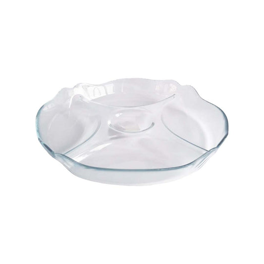 Pasabahce Divited Transparent Plate, TUR-CEL10467
