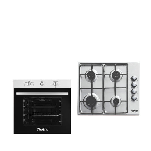 Perfetto, Built In Bundle (60cm Hob+Oven), PERTOP60I+PEROV60INX, Available in Different Colors
