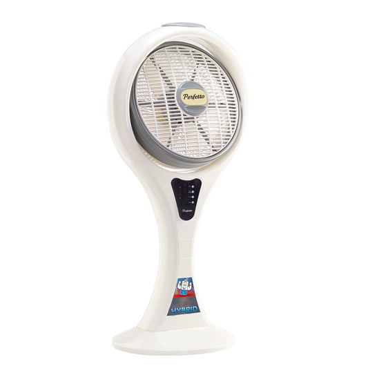 Perfetto, Hybrid Fan 16-Inch Rechargeable Ac/Dc 12V, Timer, 3 Speeds, Movable Base, Prf2216