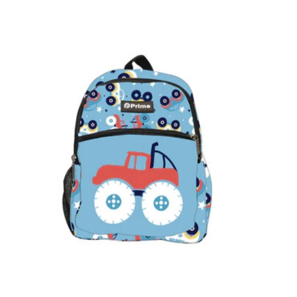 Primebag, Waterproof Backpack, Cartoon Animal Schoolbag For Kids, Lunch Box Carry Bag, Tractor