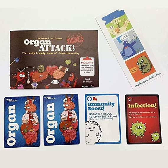 Qxue, Organ Attack! Tabletop Card Game for 2-6 Players