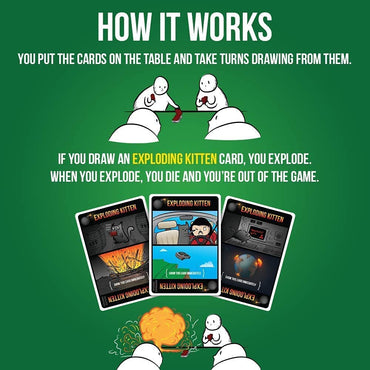 Exploding Kittens, Streaking Kittens Expansion Set - Ridiculous Russian Roulette Card Game, Easy Family-Friendly Party Games - Card Games For Adults, Teens & Kids - 15 Card Add-On