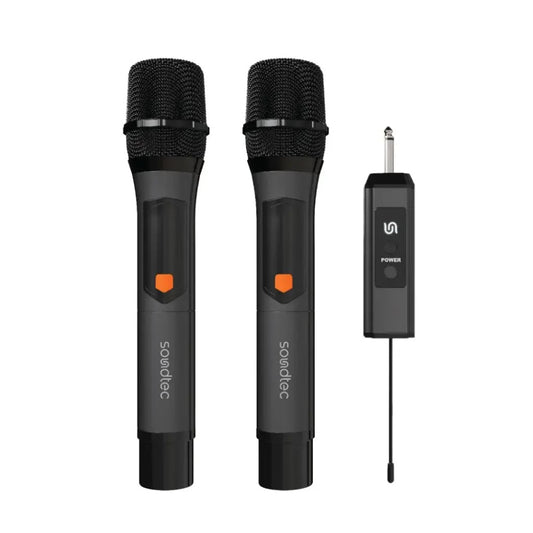 Porodo Soundtec Duo Mic Rechargeable Wireless Microphone, STWLEP050