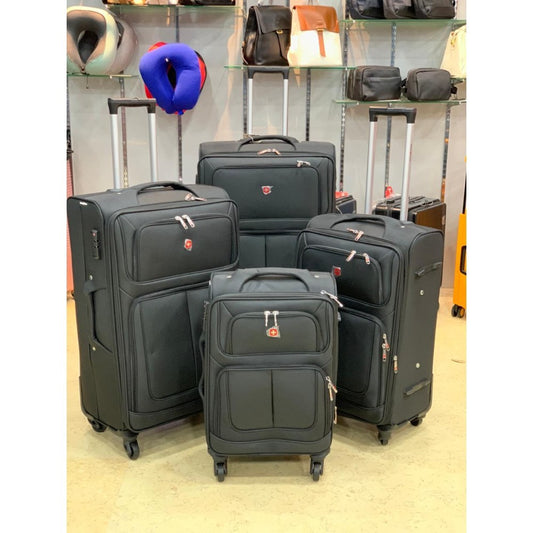 Swiss Gear, Softside Expandable Luggage With Spinner Wheels, Black, 4 Piece Set (21/25/29/30?)
