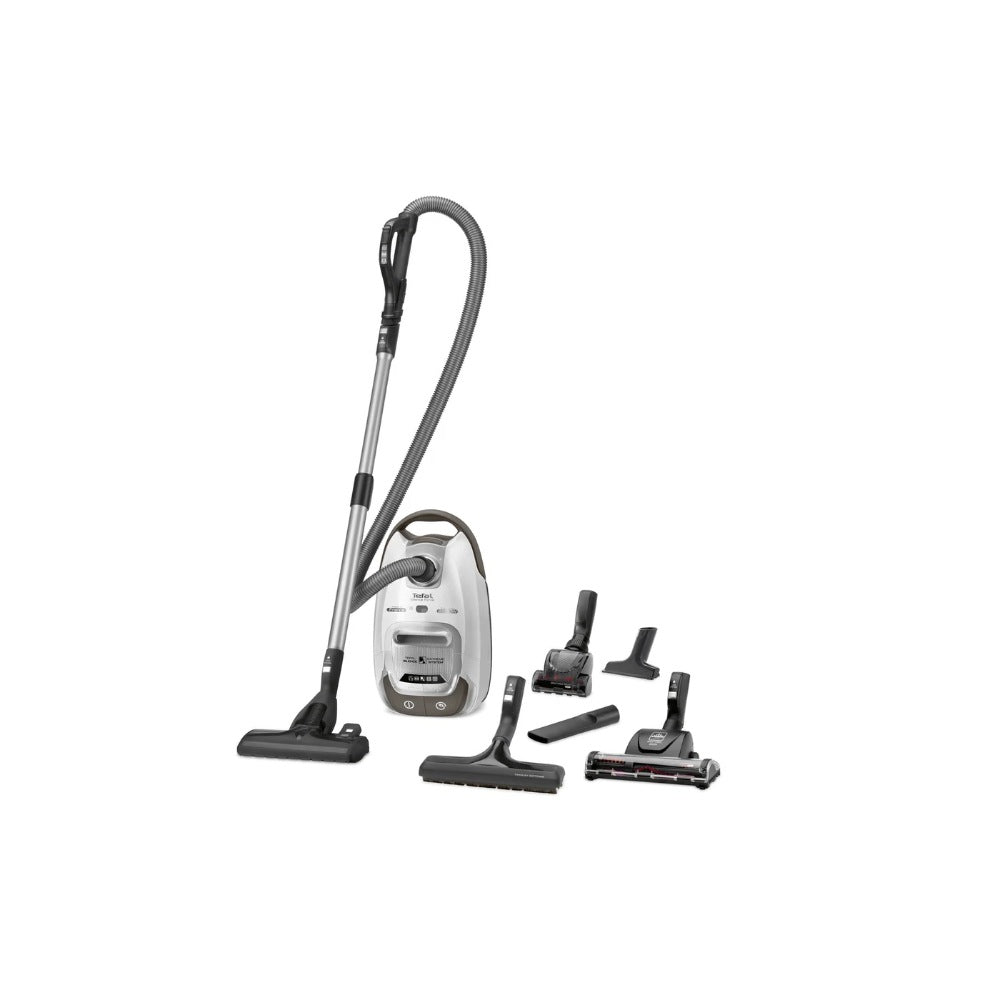 Tefal, Bagged Canister Vacuum Cleaner, Silence Force 4A - White Snow