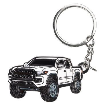 Metal Tacoma Keychain - Zinc Alloy Key Ring for Toyota Tacoma, Available in Different Colors
