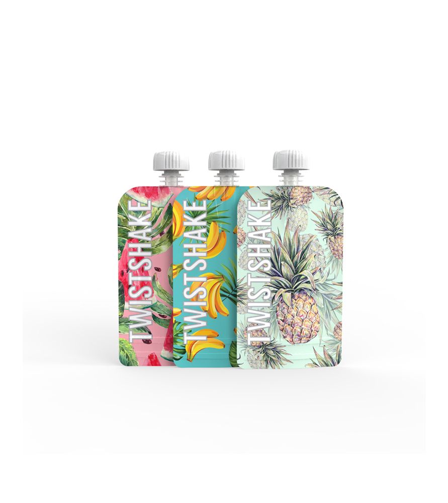 Twistshake, 3x Squeeze Bag Fruit, Available in Different Sizes