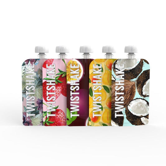 Twistshake, 5x Squeeze Bag Fruit, Available in Different Sizes