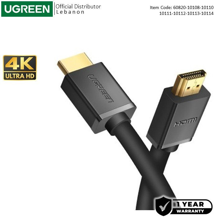 Ugreen, 4K Hdmi Male To Male Cable, Stable & Fast Connection, Available In 10M, 15M, 20M, 30M - Hd104 10110 10111 10112 10114