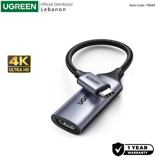 Ugreen, USB-C Male to HDMI 2.0 Adapter: 4K Resolution with Thunderbolt 4/3 Support - CM297 70444
