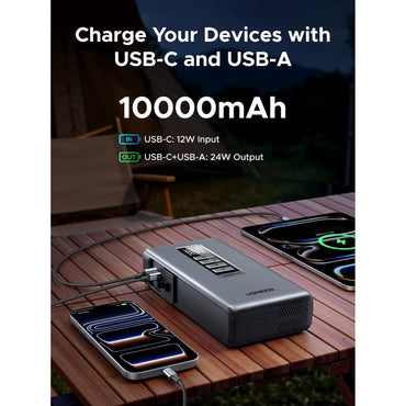 UGREEN 3-in-1 Emergency Roadside Tool, 1000A Car Jump Starter with 150 PSI Air Compressor & 10000mAh Power Bank - ES703 35978