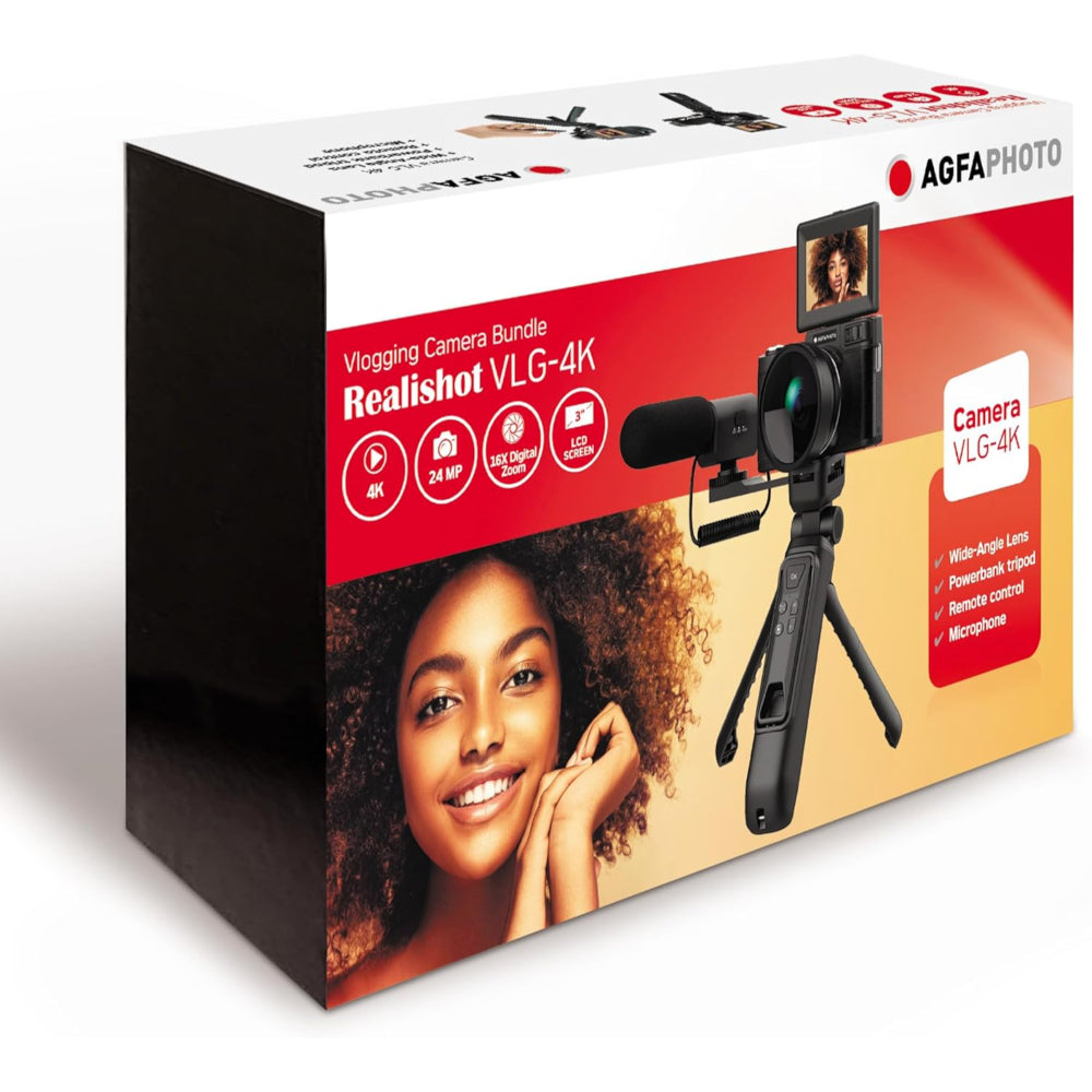 AGFA Pack Vlogging 4K Digital Camera Realishot , VLG4KDIG