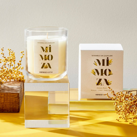 Karaca Home Flowers of Istanbul Series Mimosa Scented Candle, 153.09.01.5940