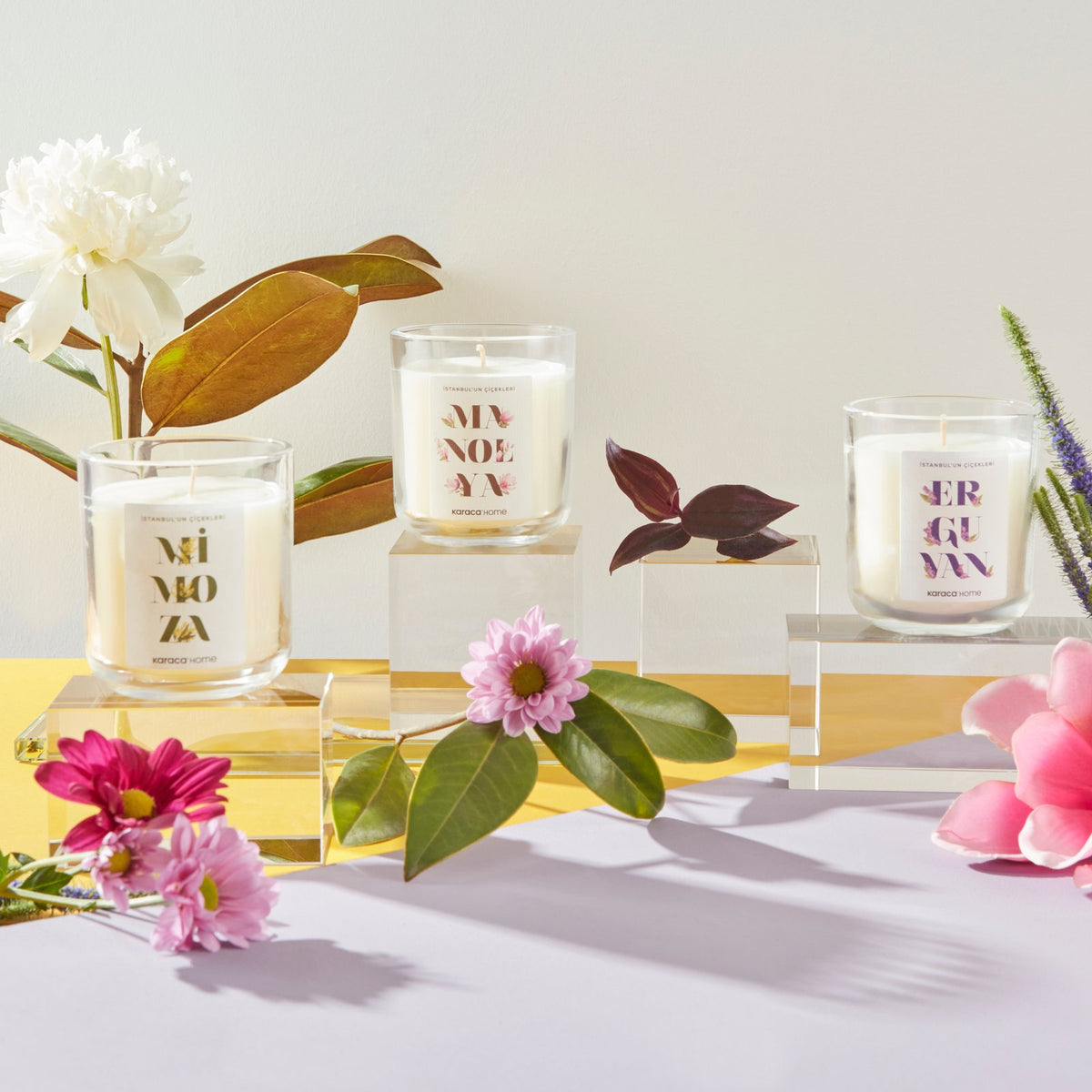 Karaca Home Flowers of Istanbul Series Mimosa Scented Candle, 153.09.01.5940