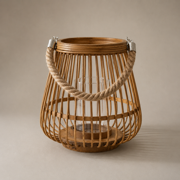 Karaca Home Melanie Bamboo Lantern 23 x 22 cm, 300.22.02.0048