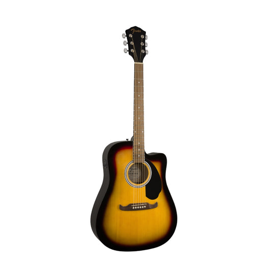 Fender Dreadnought Electro-Acoustic Guitar [Sunburst] [FA-125CE], 097-1113-532