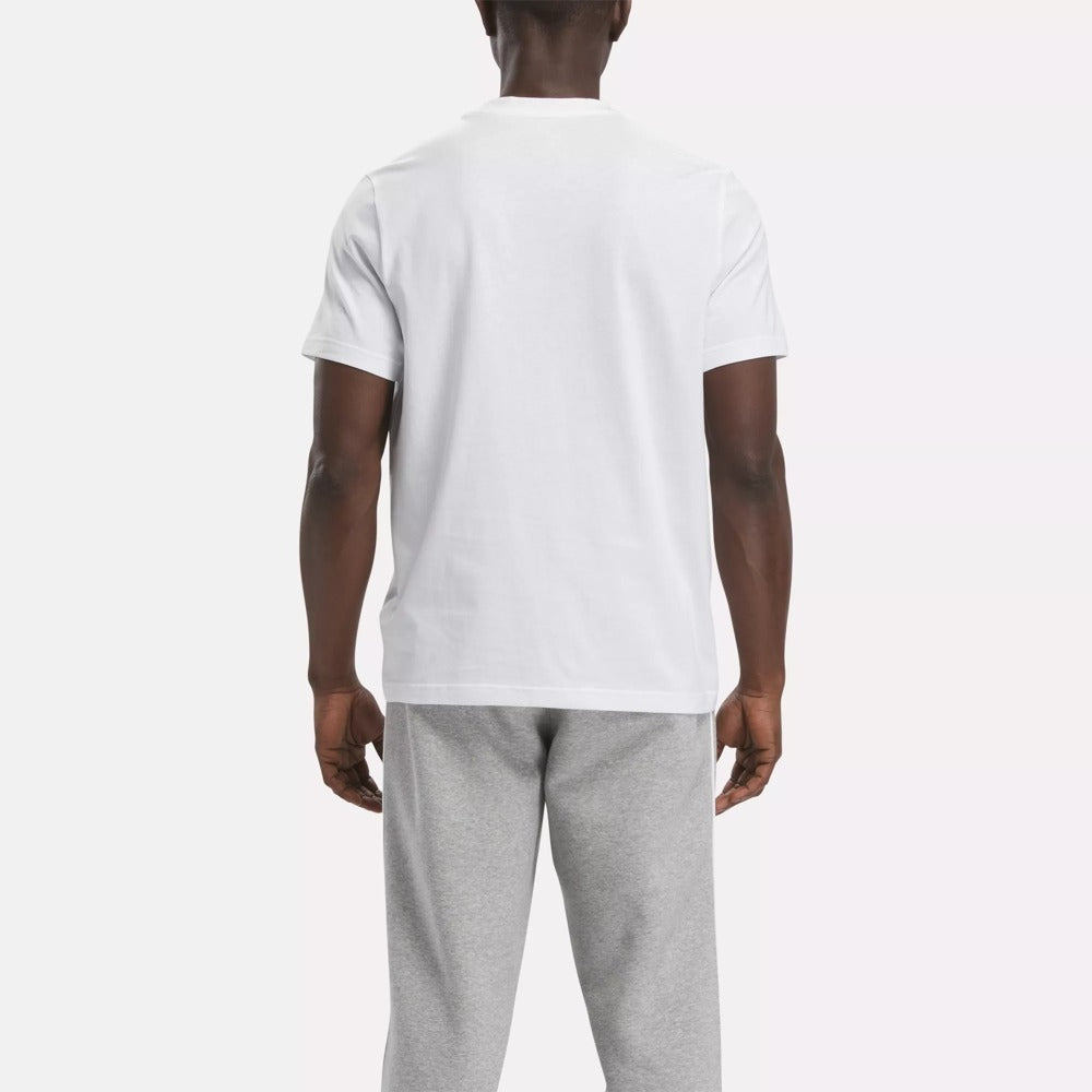 Reebok, Men Identity Big Stacked Logo T-Shirt, Available in Different Sizes