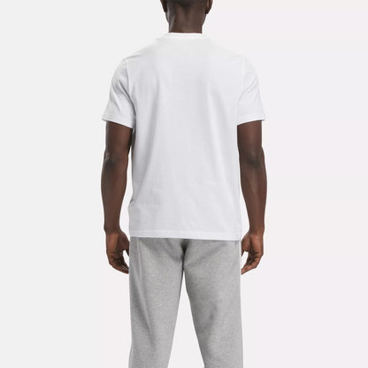 Reebok, Men Identity Big Stacked Logo T-Shirt, Available in Different Sizes