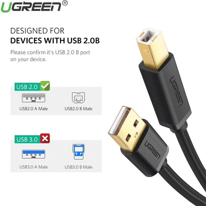 Ugreen, Cable Printer USB 5M Super Speed
