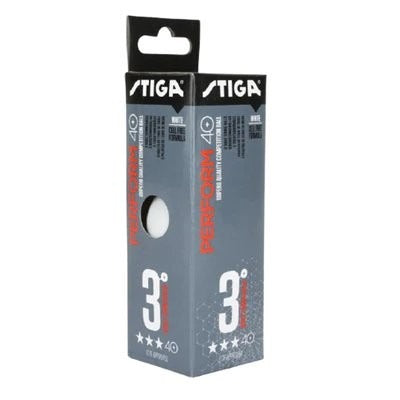 Stiga, Perform 40+ 3-Pack Table Tennis Balls White
