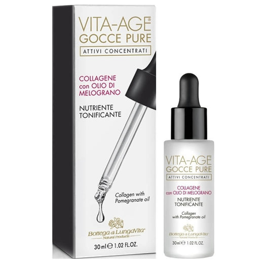 Bottega Di LungaVita, Vita - Age Gocce Pure Collagen With Pomegranate Oil Serum 30 Ml