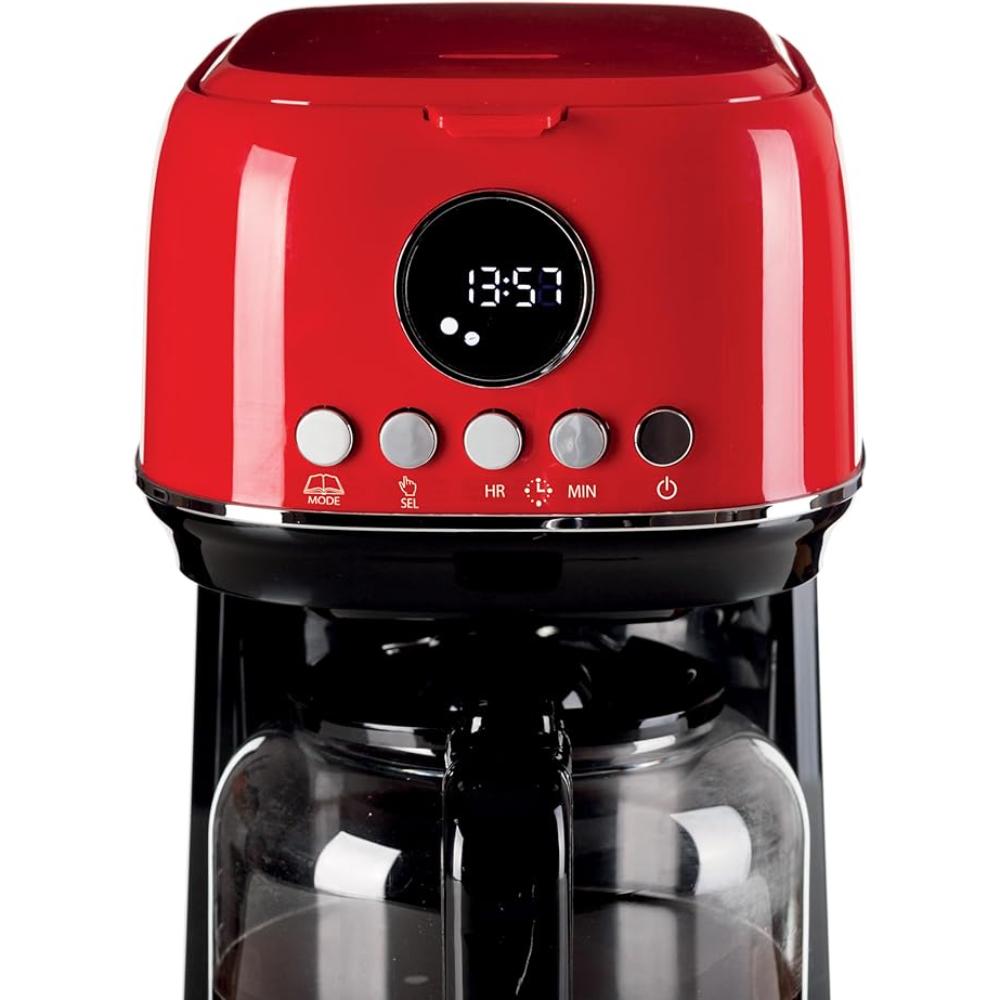 Ariete Moderna Drip Coffee, 900W, LCD Panel, Red, 1396/00