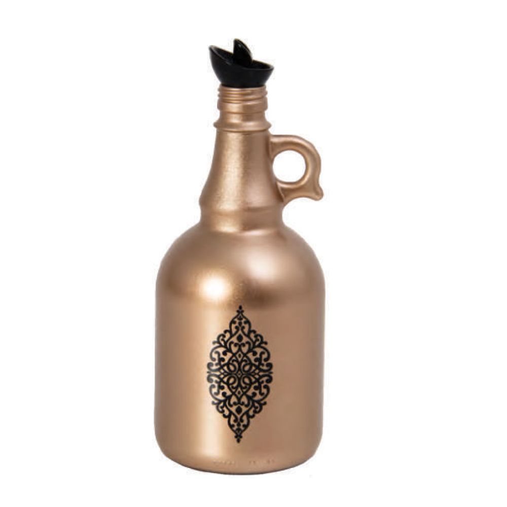 Herevin, Decorated Oil Bottle Metallic Bronze 1Lt, 151041-129Bronze