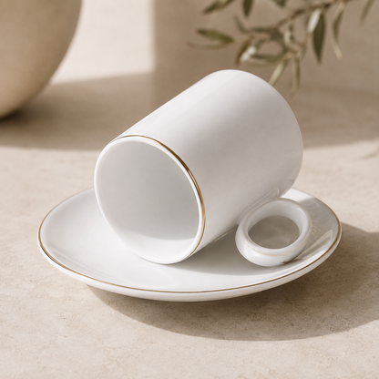 Karaca Snow 6-Piece Coffee Cup Set 80 ml, 153.03.06.2288